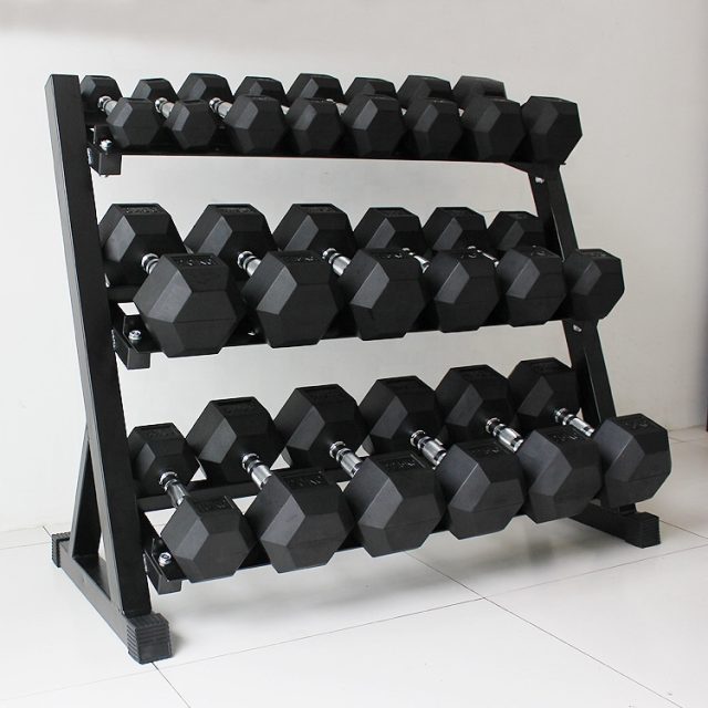 3 three-layer hexagonal dumbbell rack (1)