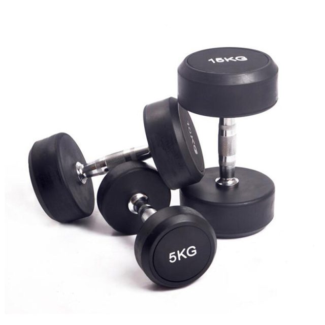 24 Round Rubber Adjustable Dumbbells (5)