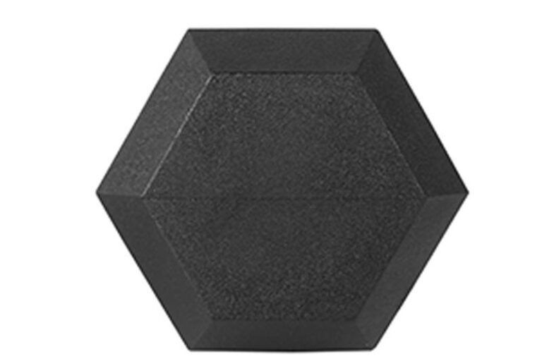 50LB rubber hex dumbbell with custom logo