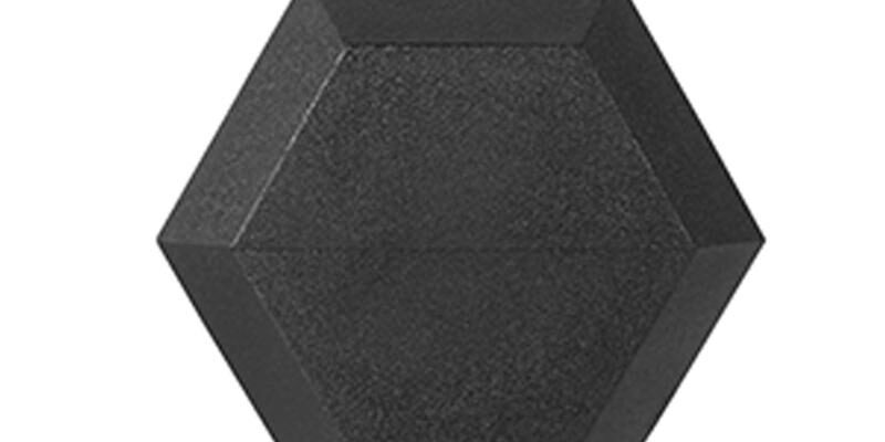 50LB rubber hex dumbbell with custom logo