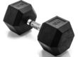 50LB rubber hex dumbbell with custom logo
