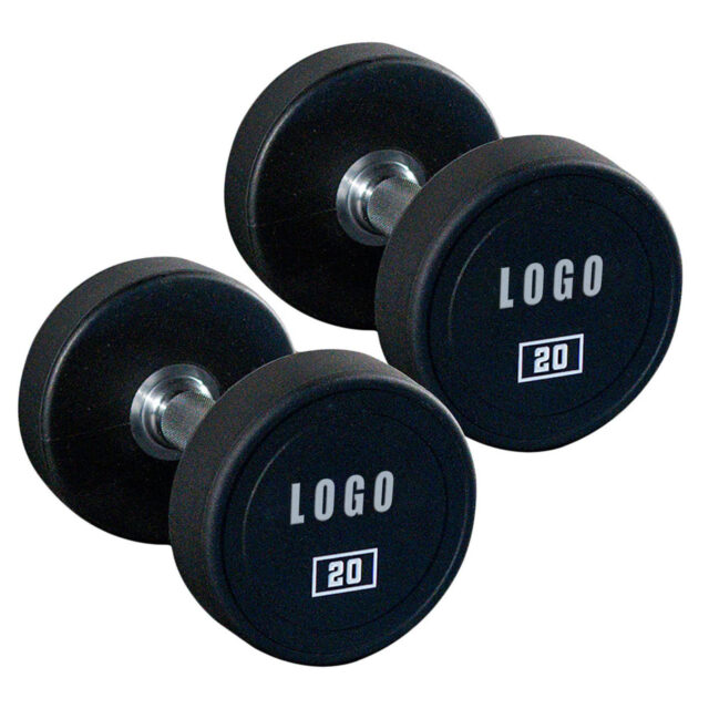 All Levels Rounded Dumbbells Bulk with Shock-Absorbing Grip (5) bulk supply with comfortable grip