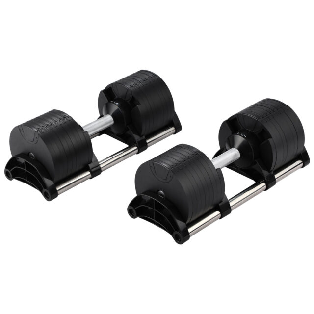 rubber dumbbell with weight plates CooSport