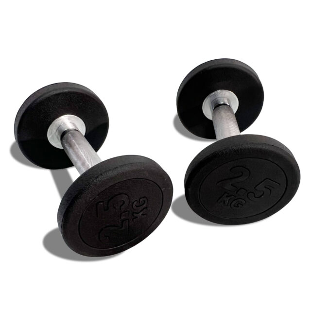 urethane gym dumbbells rubber coated