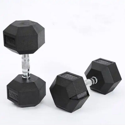 rubber coated steel hex dumbbells