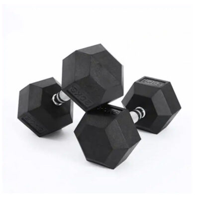 rubber coated steel hex dumbbells