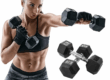 rubber coated steel hex dumbbells