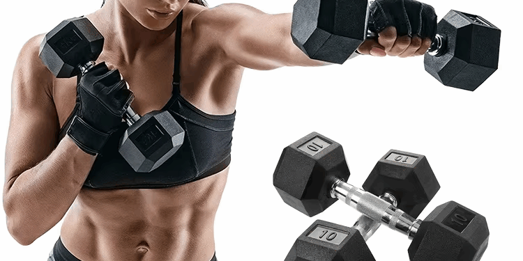 Custom Logo Rubber Hex Dumbbells 2.5–50kg for Men’s Gym Fitness (6) rubber coated steel hex dumbbells