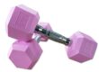 hexagonal rubber dumbbells for home fitness
