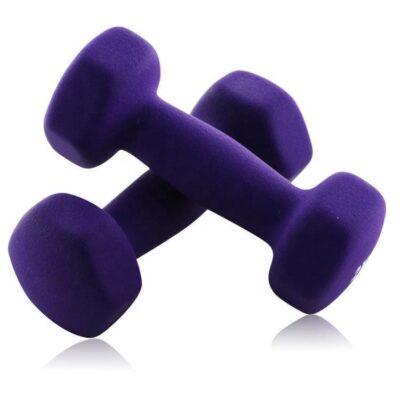 hexagonal neoprene dumbbells set for gym