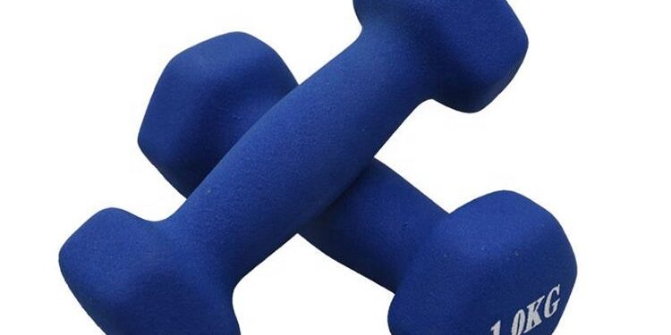 New Trend Hexagonal Neoprene Dumbbells Set for Gym Training (6) hexagonal neoprene dumbbells set for gym