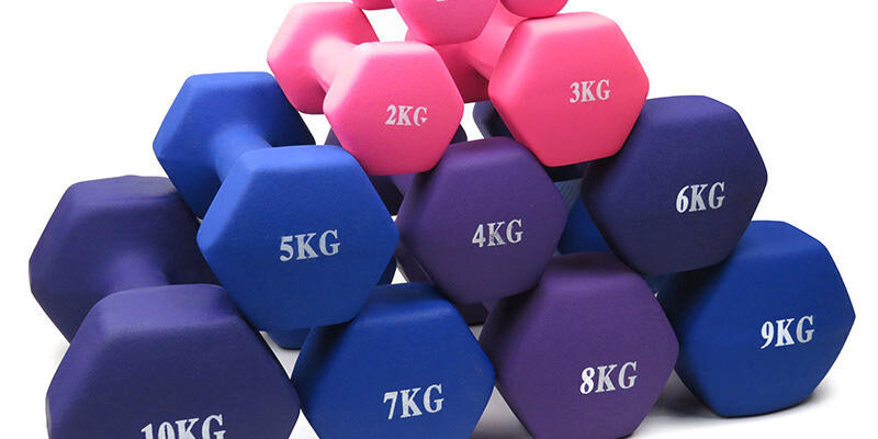 hex dumbbell with custom logo