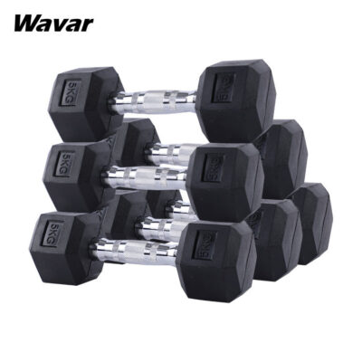 wholesale rubber hex dumbbell