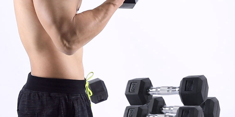 wholesale rubber hex dumbbell