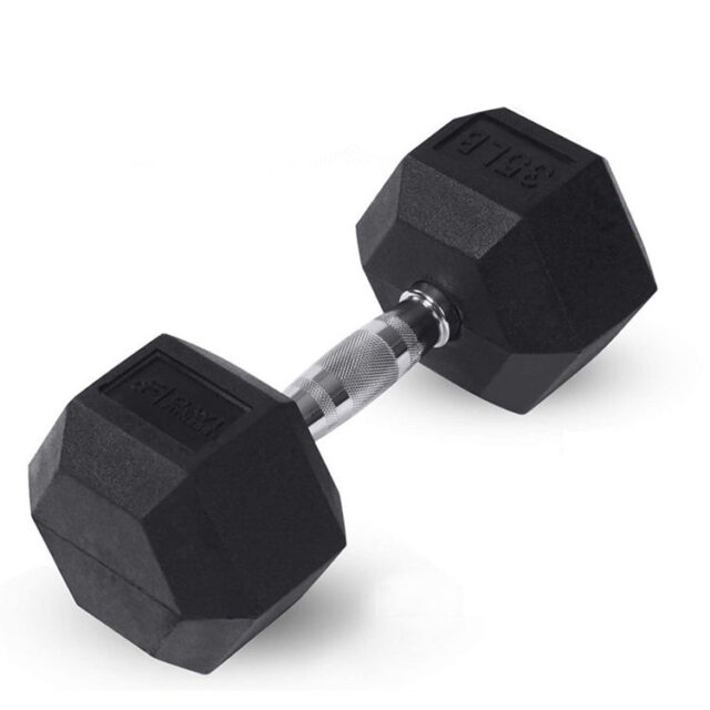 Wholesale rubber hex dumbbells set