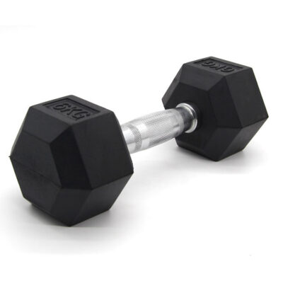 rubber hex dumbbells black gym weights