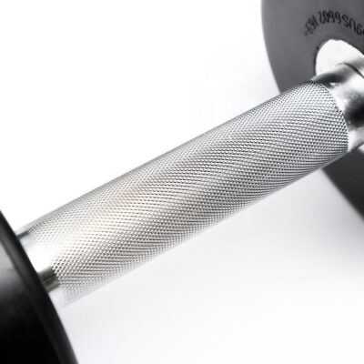 Black PU Round Cast Iron Dumbbell Set