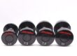 Black PU Round Cast Iron Dumbbell Set