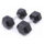 Black Rubber Hexagonal Dumbbells for Gym