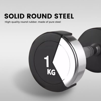 Round Urethane Rubber Dumbbells for Gym