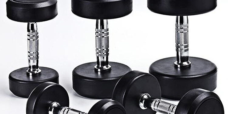 Custom 1–50KG Full Round Urethane Rubber Gym Dumbbells (5) Round Urethane Rubber Dumbbells for Gym