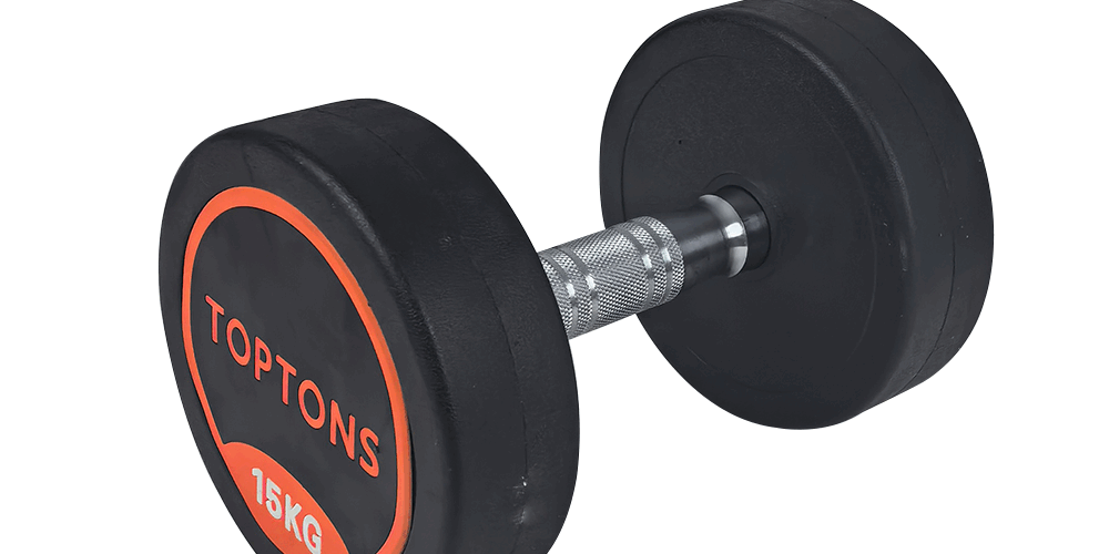 Customized Logo Urethane Dumbbells for Gym Exercise Equipment (1) Round Head CPU Urethane Dumbbells for Gym