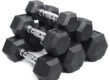 Rubber Coated Hex Dumbbells for Gym