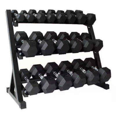 Rubber Coated Hex Dumbbells for Gym