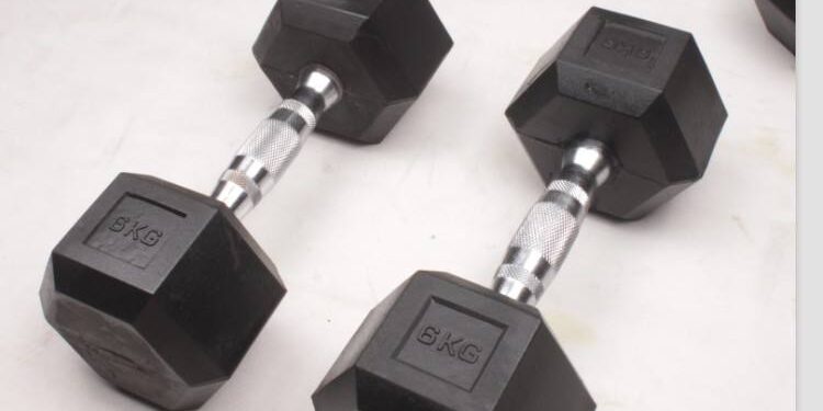 Rubber Dumbbell Weight Lifting Equipment for Men’s Gym Training (7) Rubber Dumbbells for Men Weight Lifting