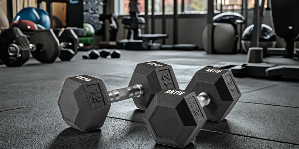 Factory Direct Rubber Hex Dumbbell Set