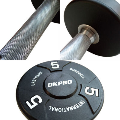 Round PU Gym Dumbbell China Wholesale