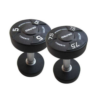 Round PU Gym Dumbbell China Wholesale